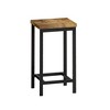 CAVINAS Dining Table Set for 3 Kitchen Table Pub Table Modern Design Long Dining Table Set with 3 Stools - 2 of 4