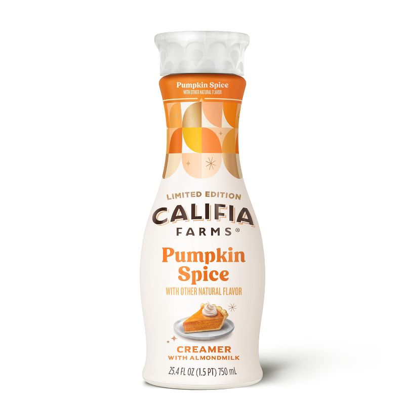 Califia Farms Pumpkin Spice Almond Milk Coffee Creamer - 24.5 fl oz, 2 of 7