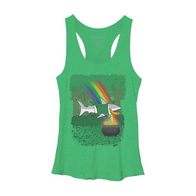 Women's Design By Humans The Lucky Shark By nickv47 Racerback Tank Top