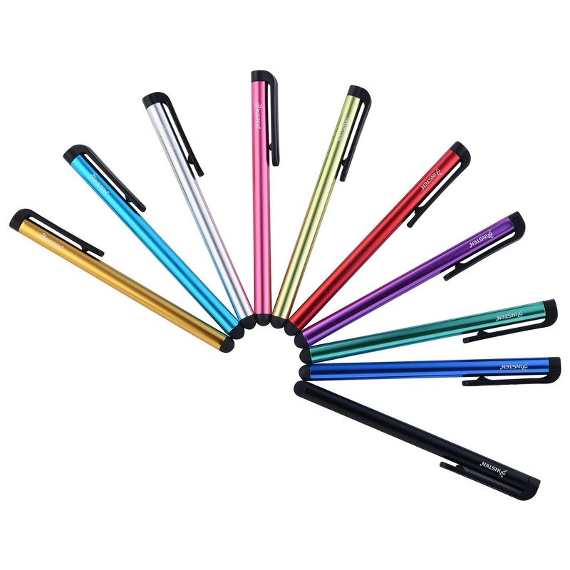 Insten 10-Piece Colorful Universal Touch Screen Stylus Pens For Cell Phone Smartphone Tablet, 1 of 9