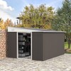 Outsunny 11' x 9' Steel Garden Storage Shed Outdoor Metal Lean To Tool House with Double Sliding Lockable Doors & 2 Air Vents - 2 of 4