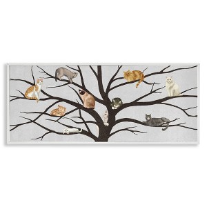Stupell Industries Cats In Tree Pet Painting Black Framed Giclee Art - 1 of 4