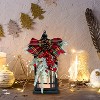 Christmas Decorative Lantern w/LED Flickering Flameless Candle,with Xmas Ornament - 3 of 4