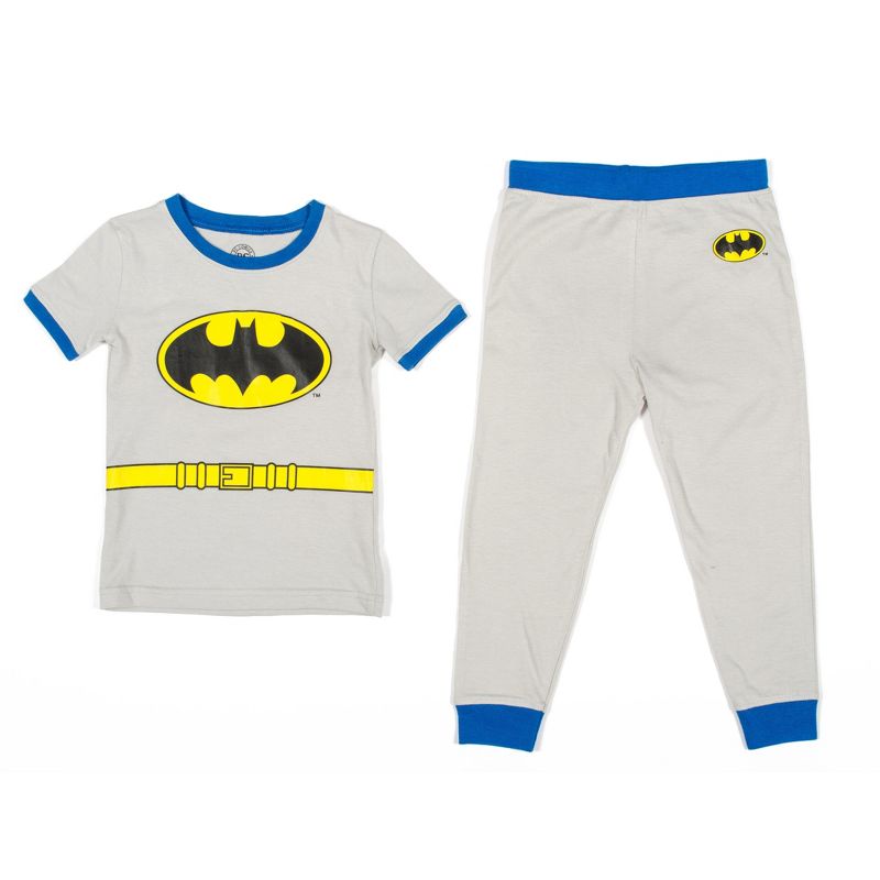 DC Comics Boys Superman Superhero Cotton Costume Pajama Set, 1 of 5
