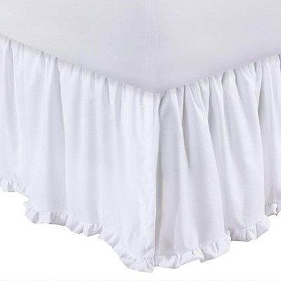 Greenland Home Fashions Cotton Voile Bed Skirt 15-Inch, Full, White