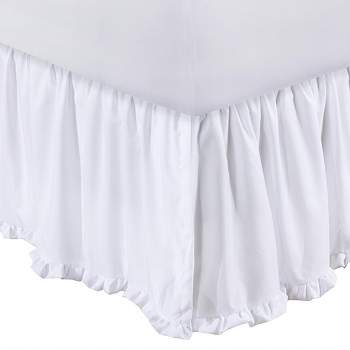 Sasha White Classic Bed Skirt Drop 15" by Greenland Home Fashion