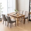 Furniture Ultra Side Dining Chair Set of 2 Thickened Fabric Chairs with Solid Wood Legs and Print–The Pop Home - 3 of 4
