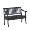 Carolina Living Martha Storage Bench Antique Black: Hardwood, Unupholstered, 2-Person Seating - 4 of 4