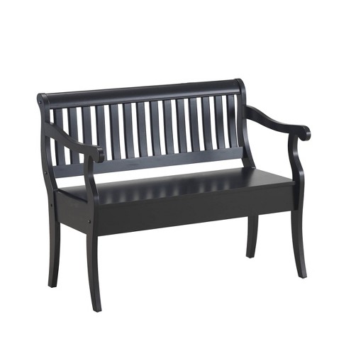 Martha Storage Bench Antique Black Carolina Chair Table