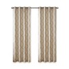JUJABU 1pc 50"x84" Fretwork Print Grommet Top Window Curtain Panel - 2 of 4