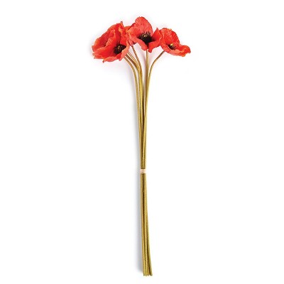 Plum & Post Poppies 27", Faux (Fake) Bundle Of 6