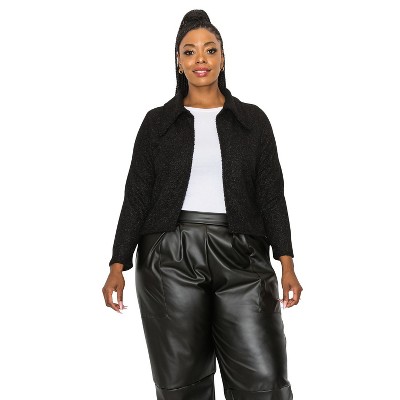 L I V D Women's Erica Shearling Crop Jacket
