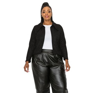 L I V D Women's Erica Shearling Crop Jacket - 1 of 3