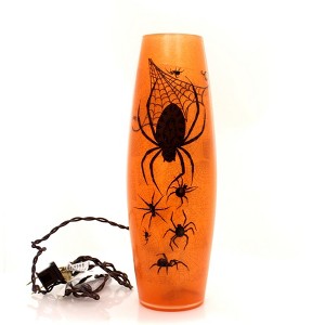 Stony Creek 11.75 In Spider Lit Vase Halloween Insect Web Novelty Sculpture Lights - 1 of 2
