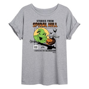Women's - Disney - The Nightmare Before Christmas Oversized Graphic T-Shirt - 1 of 4