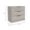 NicBex 3 Single Drawers Dresser,Minimalist Dressers with Wooden Wide top,Chest of Dressers for Bedroom,Living Room ,Entryway,Hallway,Multicolor - 4 of 4
