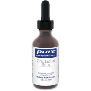 Pure Encapsulations Zinc Liquid 15 mg - Zinc Gluconate Hypoallergenic Supplement for Immune Support - 4 fl. oz. - 1 of 4