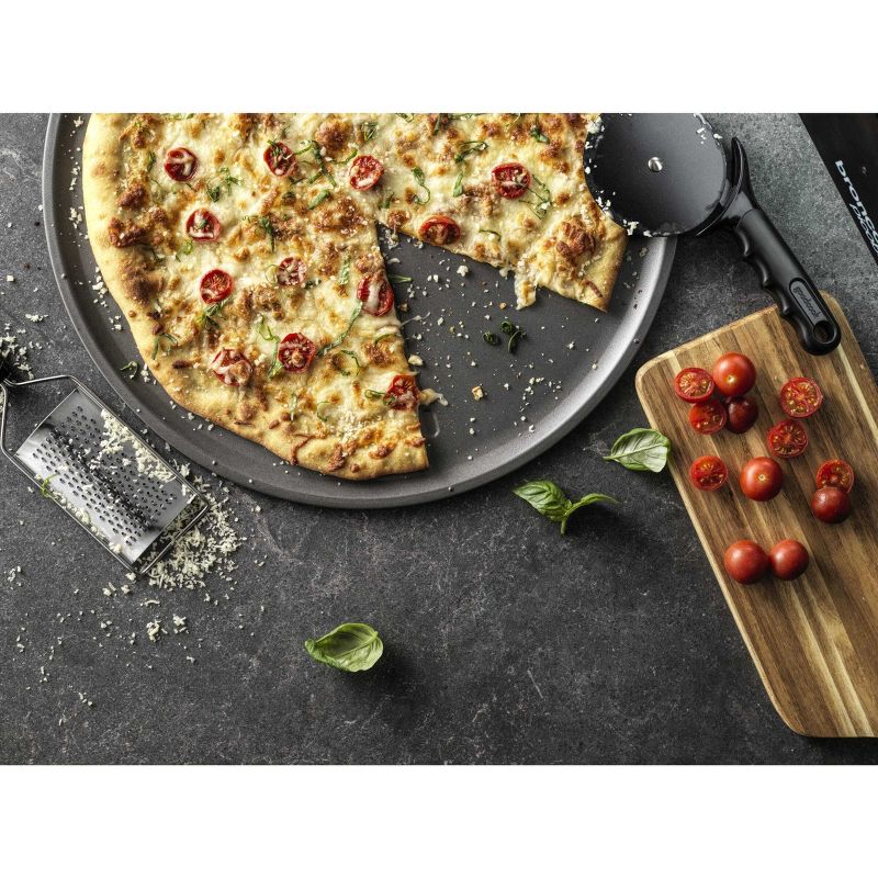 GoodCook 16&#34; Nonstick Steel Ready Pizza Pan with Guides Gray, 5 of 7