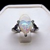 Milana Statement Ring Purple Cz Heart Fire Opal for Women Ginger Lyne Collection - image 2 of 4