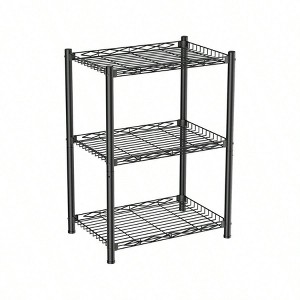 3 Tier Wire Shelf Metal Shelving Unit Storage Shelves Rack Utility Small Slim Stable Organizer Home Kitchen Garage Pantry - 1 of 4