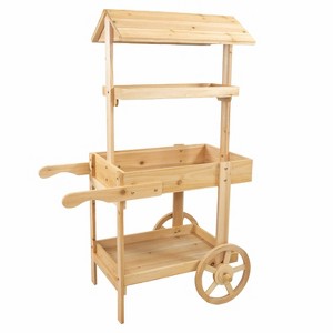 Sunnydaze Country Market Flower Cart Display Stand - 49.25” H - 1 of 4