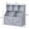 Coolmee Kids Bookshelf and Toy Storage, Toy Organizer with Storage Cabinet and Shelf, Toddler Book Shelf for Kids Rooms, Playroom, Bedroom, Nursery - 2 of 4