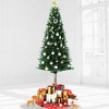 Pencil Christmas Tree 7.5ft Pre-lit  Holiday Decoration, Lighted Skinny Décor LED Lights, Metal Stand, 7.5 ft Xmas Tree for Room, Bedroom, Apartment - 3 of 4