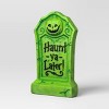 21" 'Haunt-ya-Later!' Plastic Glow Tombstones Halloween Decorative Prop Neon Green - Hyde and EEK! Boutique™ - 3 of 3