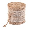 Unique Bargains Burlap Lace Edge Wedding Party Art Crafting Ribbon Strap Roll - 2 of 4