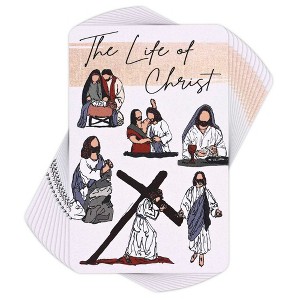 Dicksons BKMPK-462 The Life of Christ White and Tan 4 Inch Paper Place Keeper Pocket Card Bookmark Pack of 12 - 1 of 2