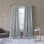 Thermaplus Denver Blackout Dual Header Contemporary and Classic Styles Curtain Panel for Any Window Silver