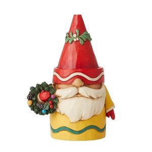 Jim Shore 4.0 Inch Trimmed In Color Crayola Gnome Wreath Gnome Figurines - 1 of 3