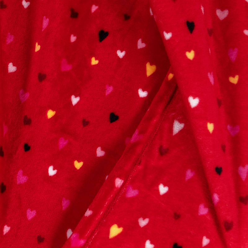 Ditsy Hearts Printed Plush Valentine&#39;s Day Throw Blanket Red - Room Essentials&#8482;, 5 of 9