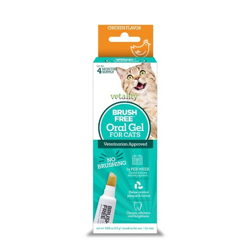 Vetality Brush Free Chicken Flavor Oral Gel Cat 0.88oz Target