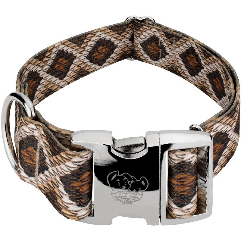 Country Brook Petz 1 1/2 Inch Premium Rattlesnake Dog Collar, 1 of 7