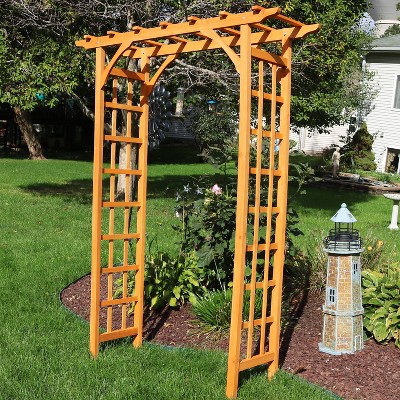 Sunnydaze Durable Wooden Arbor For Gardening, Walkways, And Wedding ...