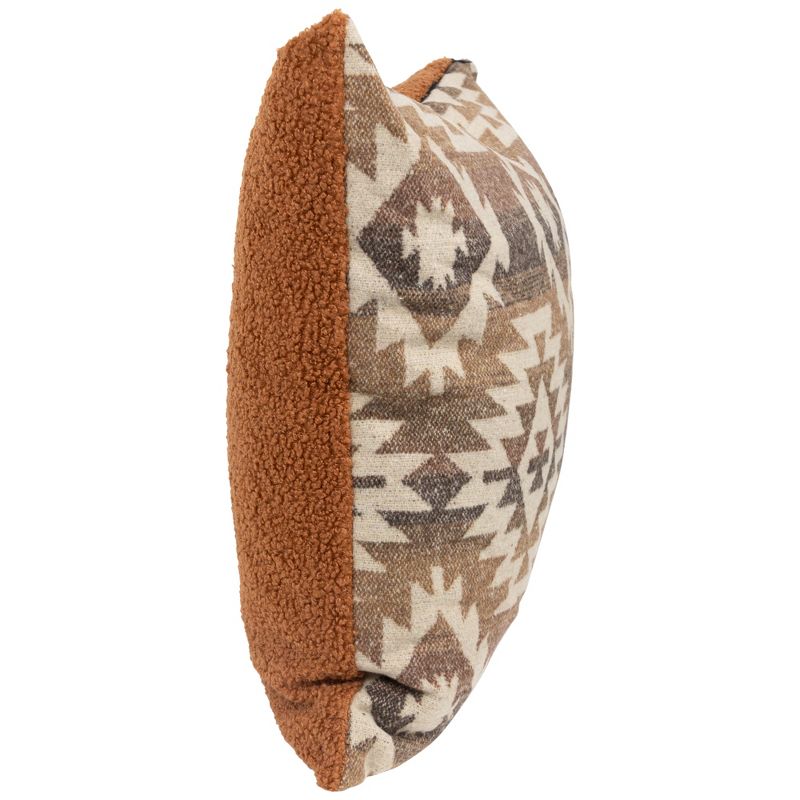 Northlight 15" Brown Southwestern Pattern Worsted Square Throw Pillow, 3 of 7