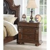 NicBex 17 inch Wide Nightstand with 3 Drawers,Modern Side Table with Metal Handles,Bedside Table for Bedroom,Living Room,Brown/Walnut - 4 of 4