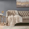 CAVINAS 60x70" Faux Fur Throw Blanket,Breathable Bedding Blanket,Soft Cold Blanket for Couch,Bed,Sofa - 3 of 4