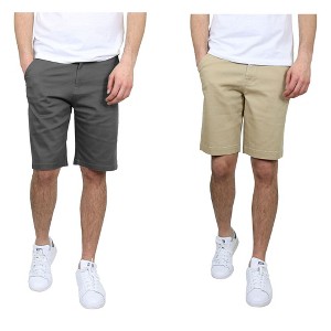 Galaxy By Harvic Men's 5-Pocket Flat-Front Slim-Fit Stretch Chino Shorts (Size 30-42) - 1 of 3