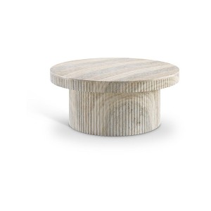 Meridian Furniture,Legatto Travertine Travertine Finish Concrete Coffee Table - 1 of 4