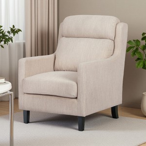 28.25" Upholstered Club Chair with Waterfall Back and Plush Seating - 1 of 4