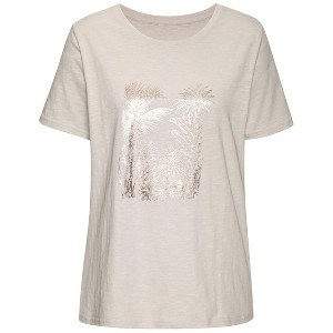 Women's Metallic Graphic Print Top - LASCANA - 1 of 4