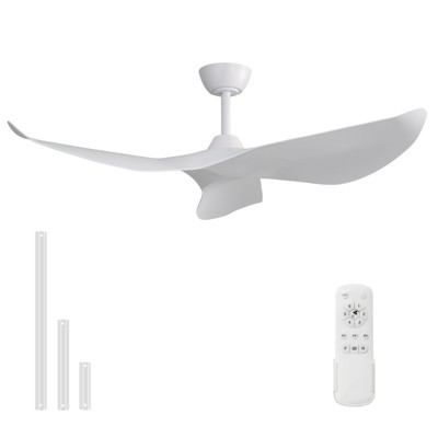 Sofucor 38 inch Ceiling Fans with Remote Control 6 Speed Indoor Outdoor Carved Blades Ceiling Fan for Bedroom Living Room Farmhouse Patio