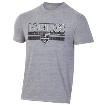 Boy’s NHL LA Kings Big Logo Lace Up Jersey Hoodie Sweatshirt sz L Black Gray