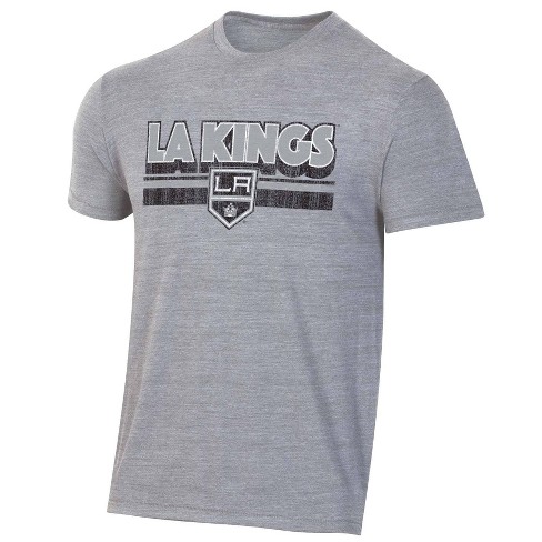 Reebok Mens LA Kings Logo Graphic T-Shirt, Grey, Small