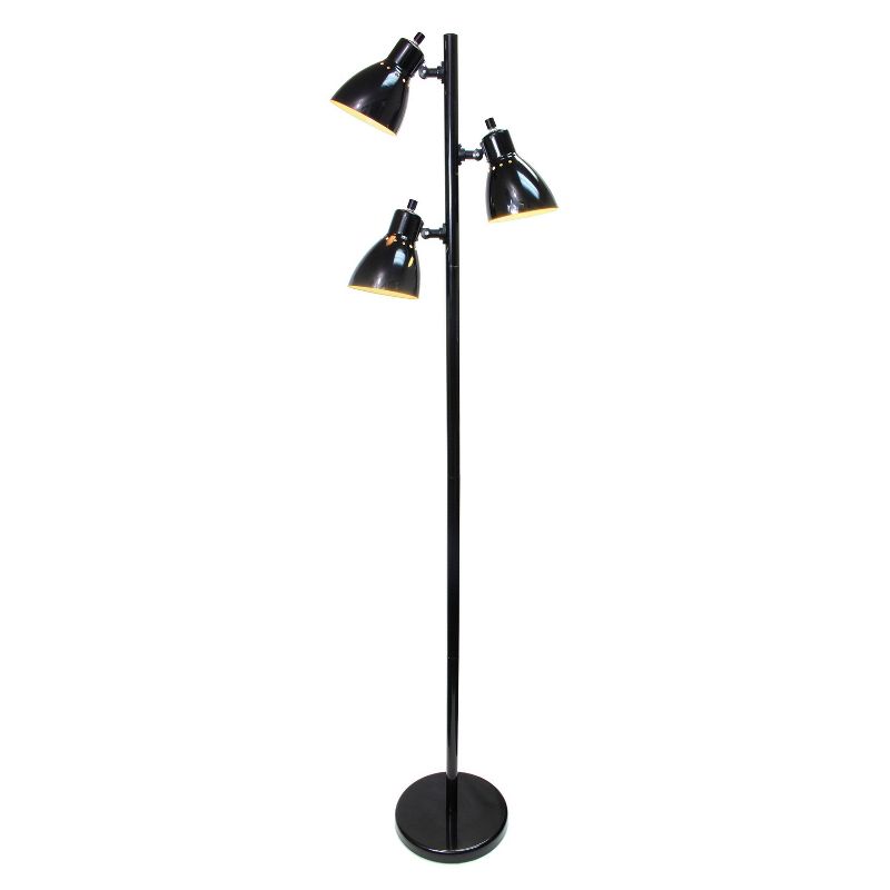  64" Traditional 3 Light Metal Floor Lamp with Adjustable Spotlight Shades - Creekwood Home, 3 of 6