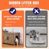 VEVOR Cat Litter Box Enclosure for 2 Cats, Litter Box Furniture Hidden with Double Rooms, Wooden Cat Box Cabinet, 47.2"L x 18.5"W x 19.7"H, Greige - 4 of 4