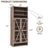 SinCiDo Farmhouse Shoe Cabinet for Family, Large Capacity for 30 shoes, Tall Rustic Freestanding Shoe Racks, Wood Shoe Organizer Cabinet, Light Brown - 3 of 4
