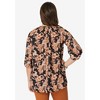 Roaman's Women's Plus Size Ruffle Neck Boho Blouse. - 3 of 4